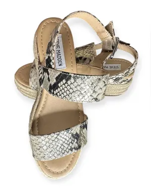 Steve Madden Fifer Snake Animal Print Espadrille Wedge Sandals thumbnail 1
