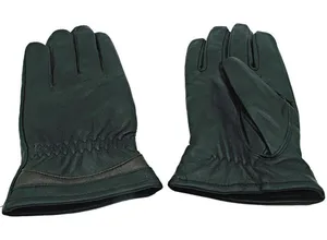 Womens Genuine Leather Gloves Black Brown Soft Faux Fur Lined Driving Size M/L thumbnail 1