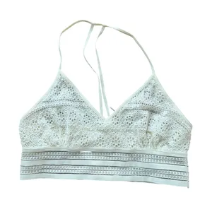 Floreat Loved‎ by Anthropologie Cream Lace Bralette Medium Ivory Boho Longline thumbnail 1