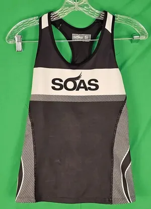 SOAS Womens Triathlon Cycling Tank Top Jersey Small‎ Black thumbnail 1