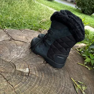 Columbia Ice Maiden II black leather suede waterproof winter boots women's size 8.5 thumbnail 7
