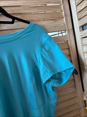 tek gear Women's Short Sleeve Crewneck Tee in Turquoise Blue XL thumbnail 2