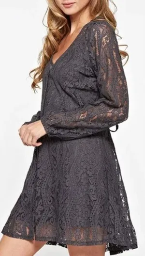 Lovestitch Black Love Letter Lace Mini Dress size Small NWT thumbnail 1