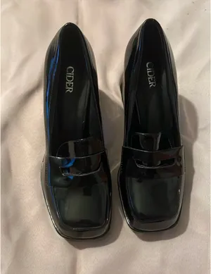 Black Cider Chunky Heeled Loafers thumbnail 5
