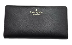 Kate Spade New York Slim Schuyler Billfold Wallet Saffiano PVC‎ Black NWT thumbnail 1