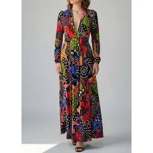 FARM RIO Under The Sea Maxi Dress, Multicolor, XS thumbnail 2