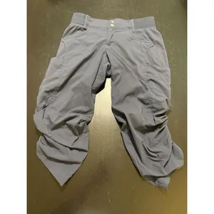 Title Nine Clamber Pants Womens 8 Blue ruched Hiking Cargo Crop Trousers thumbnail 4