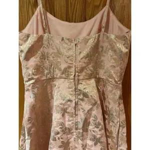 Trixxi‎ Light Pink with Gold Flowers Fit & Flare Mini Dress Juniors Size Medium thumbnail 5