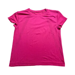 Lululemon Burgundy Breathable Tee – Size 6 thumbnail 1