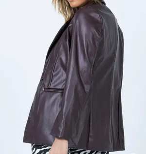 Princess Polly Leather Blazer thumbnail 4