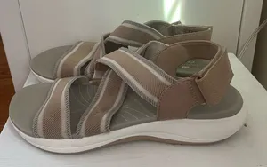 Clarks Beige‎ and Gray Sandals thumbnail 1