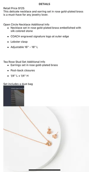 Coach Necklace thumbnail 3