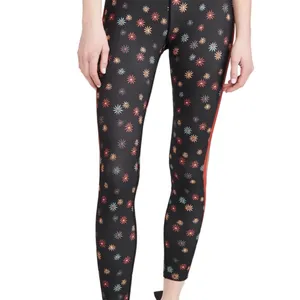 Splits59 NWT Sydney High Waist Techflex 7/8 Leggings Multi Floral + Red Stripes thumbnail 2