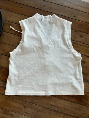AMO Denim Aviva Tank Top White Cotton S thumbnail 8