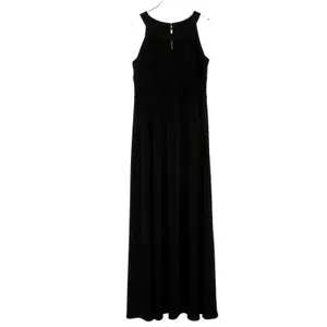 Sangria Black Halter Neck Sleeveless Maxi Dress Size 14 XL Formal Evening Gown thumbnail 2