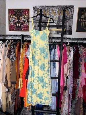 Selfie Leslie Fortune Lace Trim Floral Mesh Midi Dress Womens XL EUC thumbnail 11
