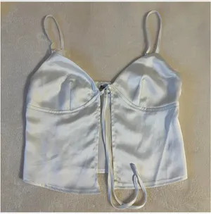 Princess Polly White satin lace-up cami thumbnail 2