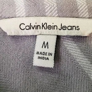 Calvin Klien Gray Plaid Button Up Top thumbnail 3