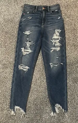 Distressed Blue Jeans thumbnail 1