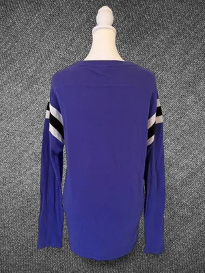 PINK Victoria’s Secret Purple Cotton Rhinestone Tee M thumbnail 8