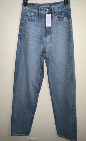 American Eagle Outfitters Baggy Jeans size 0 Light Blue Women's thumbnail 1
