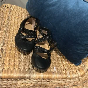 Jessica Simpson Black Studded Ballet Flats Size 6 thumbnail 4