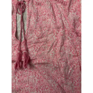 Crown & Ivy Dress XL Pink Floral Ruffle Hem Tassel Boho Preppy Shift thumbnail 3