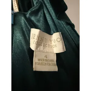 Anthropologie Jenny Yoo Ellis Gown Dark Green Velvet Flutter Sleeve Maxi Dress 4 thumbnail 6