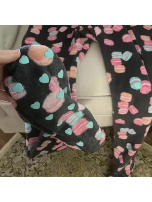 Jenni intimates gray macaron desert tall are you Footy one piece pajama thumbnail 6