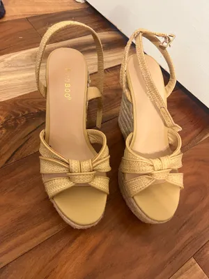 Bamboo Tan Platform Wedges thumbnail 2