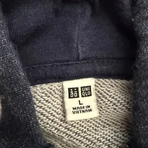 Uniqlo Hoodie Women Large Blue Excellent Zip Up Heathered Raglan Soft thumbnail 3
