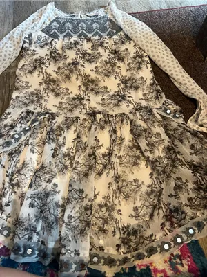 Free people Elsie Sheer Lace Boho Dress in Magnolia Combo thumbnail 12