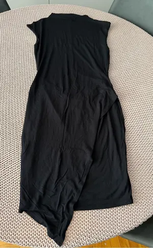 Asos black midi dress with side slit, size 6 #midi #slit thumbnail 1