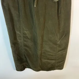 Vintage Orvis Olive Green Corduroy Wrap Midi Skirt Womens 14 Cotton Made‎ in USA thumbnail 4