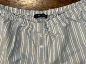 Brandy Melville Blue and White Striped Shorts thumbnail 4