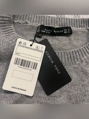 ZARA WOMAN Grey High-Low Knit Sweater NWT thumbnail 7