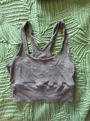 Gray Athletic Bra Top Size L thumbnail 2