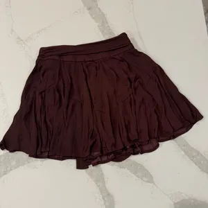 Free People Sateen Mini Wrap Skirt Women’s Small Chocolate Brown Bohemian Indie thumbnail 5