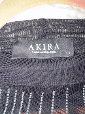 Akira Long Sleeve Mesh Gem Bodysuit thumbnail 2