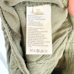Free People | Feelin Good Cargo‎ Linen-Cotton Blend Wide Leg Joggers in Green thumbnail 8