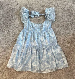 Storia Blue Floral Dress thumbnail 1