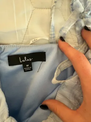 Blue Lulu’s tiered midi  dress thumbnail 4