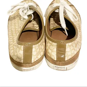 Coach Edith Women's 7.5 Tan‎ Brown Signature Print Sneaker A1244 thumbnail 6