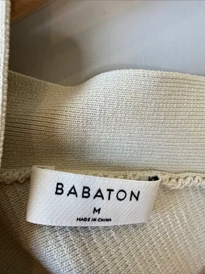 Aritzia Babaton Sculpt Knit Criss Cross Cropped Tank Cement Blue Gray thumbnail 4
