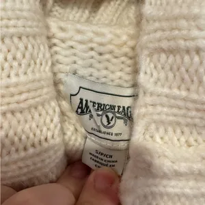 White Cowl neck American‎ Eagle long Sweater / dress thumbnail 3