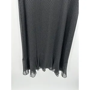 Sagharbor Womens Black Maxi Dress Size XL‎ Dainty Fairy Y2K Polka Dot Coquette thumbnail 3