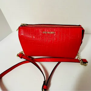 Steve Madden Red Logo Crossbody Bag NWOT 9” x 6” x 4” thumbnail 7
