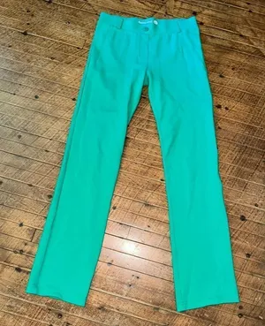 Betabrand Kelly green business casual knit SP slacks thumbnail 1