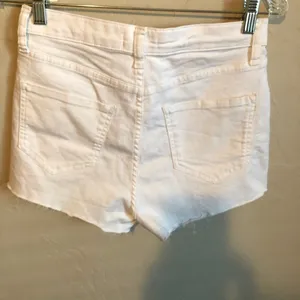 River Island White High‎ Waist Denim Shorts thumbnail 7