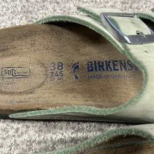 Birkenstock Arizona Leather Sandals Womens 7 Light Green EU 38 Mens 5 thumbnail 9